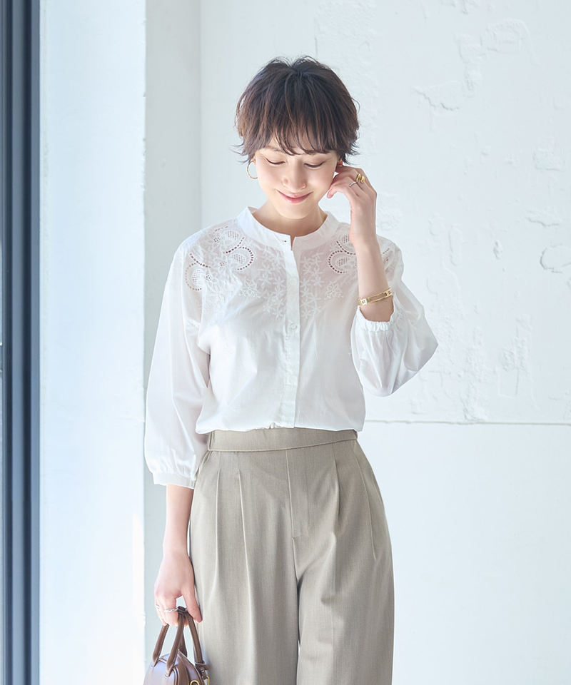 リネンパンツ、一本で何通りも着られます。盛夏の着回し4選