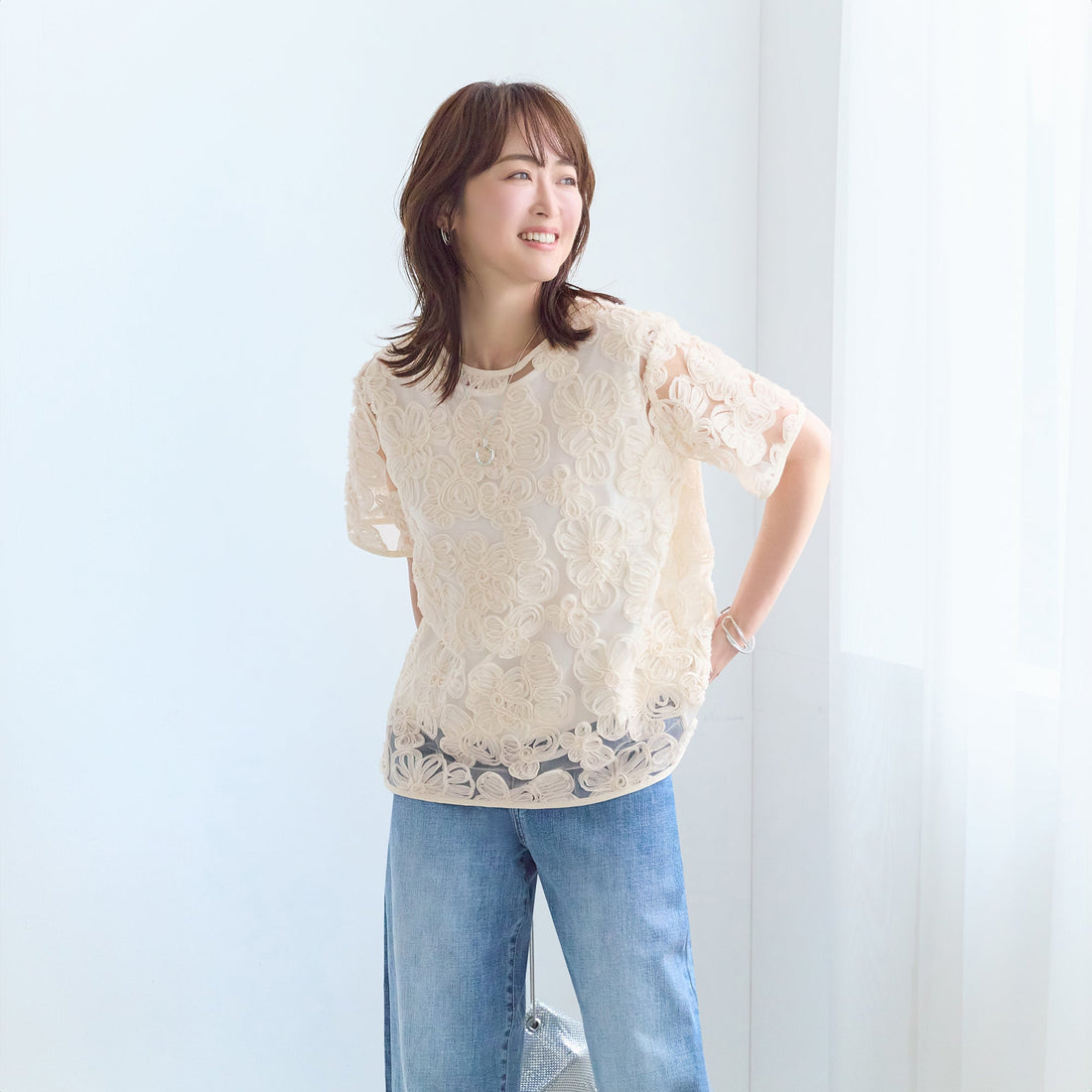 人に会う日の、華やぐ一枚