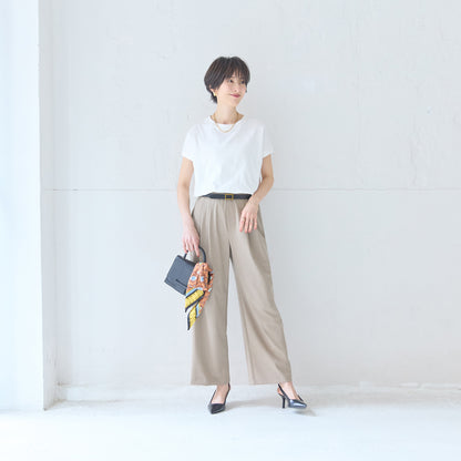 汗対策コットンTシャツ｜側面からのシルエット、体型カバー効果