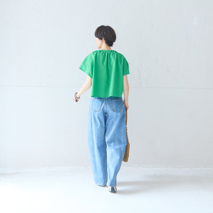 塩縮コットンブラウス 手洗い表示 | ご自宅で簡単にお手入れ可能な一枚