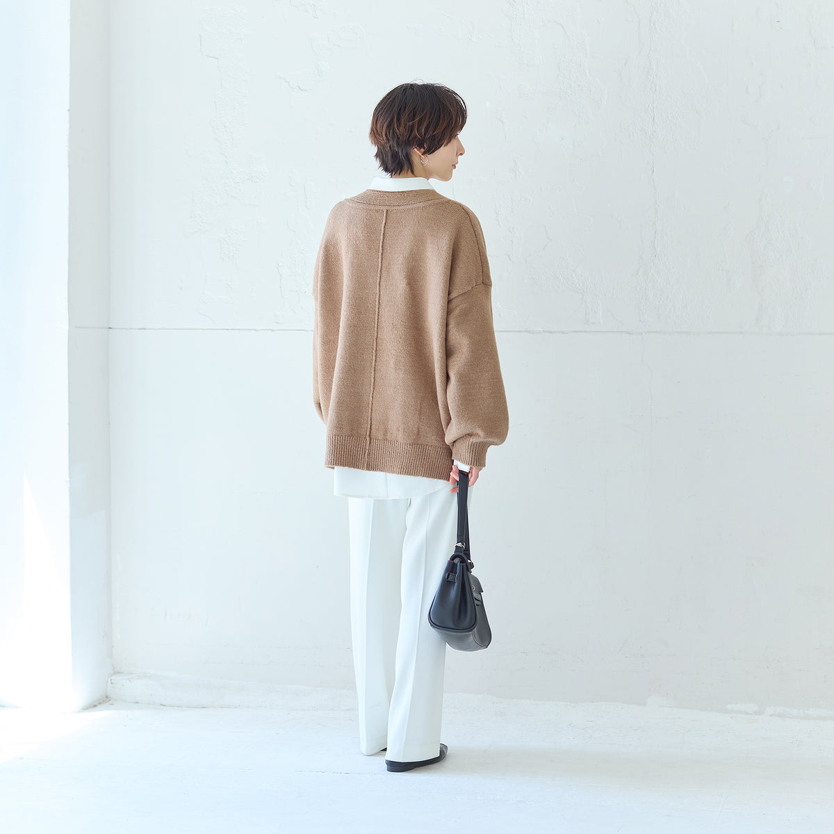 リラックスキーネックセーター
