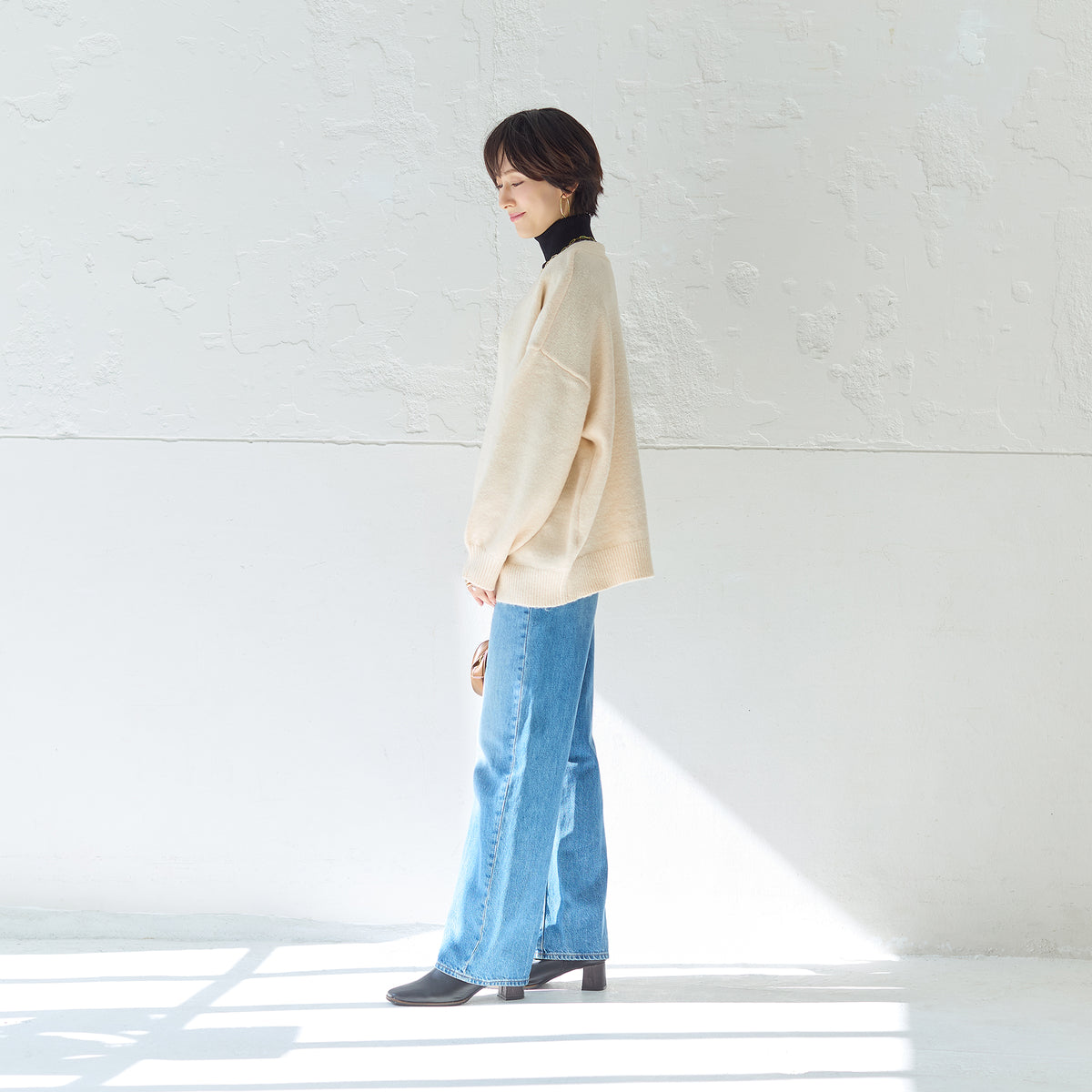 リラックスキーネックセーター