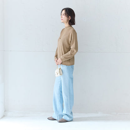 ワイドリブシャイニーニット