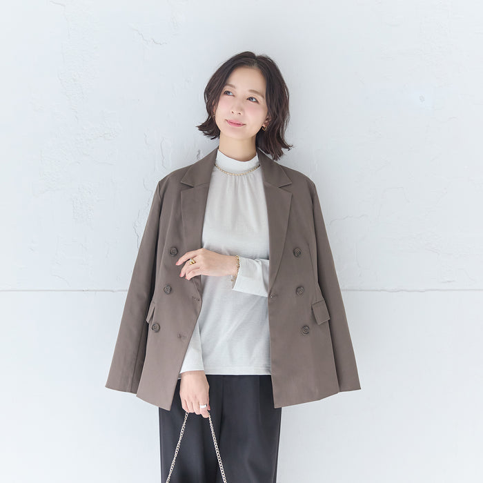 ギャザー入りシャイニープルオーバー