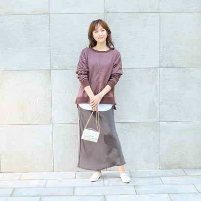 裏起毛サイドジップトレーナー