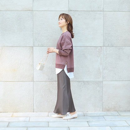 裏起毛サイドジップトレーナー