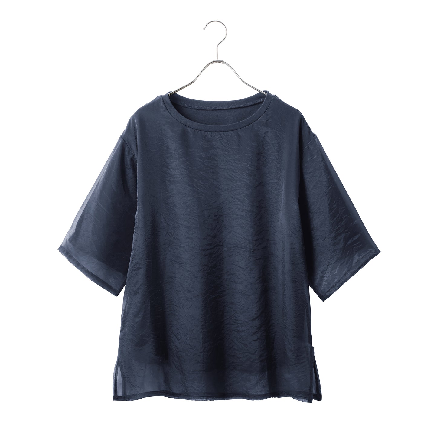 シアー重ね着風Tシャツ｜ポリエステル綿混素材で暑い季節も快適な着心地